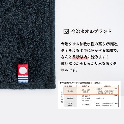 (今治タオル)今治ベーシックタオル　ハンカチタオル　5枚セット ネイビー【I002130HT5NV】