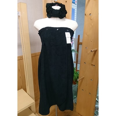 ( 今治タオル ) ラップドレス と ヘアターバン のセット 色おまかせ 【IC05130】