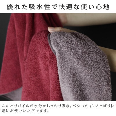 (今治タオル)日本の伝統色　フェイスタオル2枚セット＜錆桔梗×千草鼠＞【IB05260FT2PU】