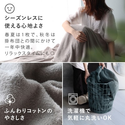 (今治タオル) ホテルズ　タオルケット(ネイビー)ヒオリエ【I003840KT1NV】