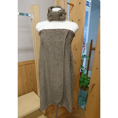 ( 今治タオル ) ラップドレス と ヘアターバン のセット 色おまかせ 【IC05130】