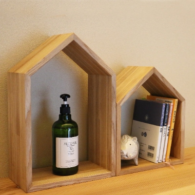ハウス型シェルフ/ラック　大小2個セット【D85】