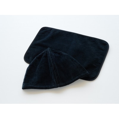 ( 今治タオル ) サウナハットとサウナマットのセット　ブラック 【IB07050BK】