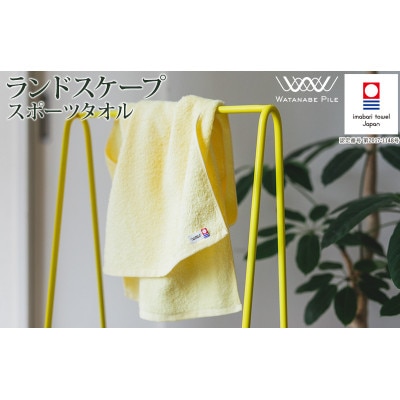 (今治タオル)ランドスケープスポーツタオル 1枚 イエロー【IA05210Y】
