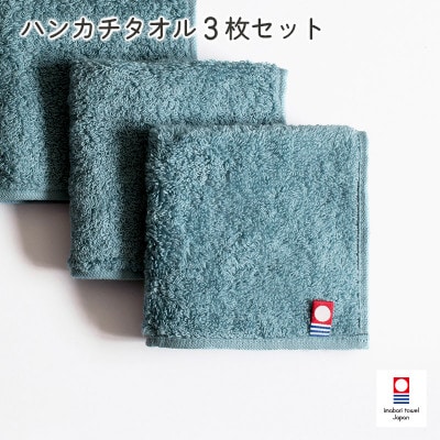 (今治タオル)今治ベーシックタオル ハンカチタオル 3枚セット グリーン【I002130HT3G】