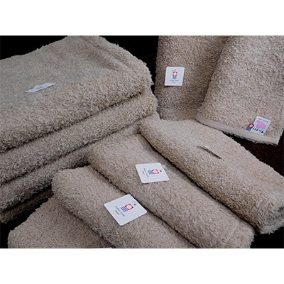 ( 今治タオル ) すごいタオル 「うふ」 ベージュ セット [IM05050BE]