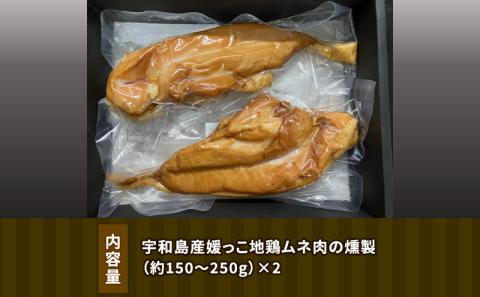 国産鶏肉 地鶏 燻製 セット 媛っこ地鶏 150g~250g ×2 寒山鳥聲 鶏舎 鳥 tori 鳥肉 鶏肉 鶏 とり肉 地鶏り お肉 肉 niku にく 胸肉 ムネ肉 むね肉 おつまみ 冷蔵 本格 こだわり おかず おつまみ 数量限定 国産 愛媛 宇和島 E010-089001