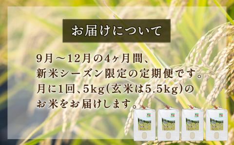 新米 特別栽培米 米 定期便 4回 計 20kg コシヒカリ 5kg × 4 高秋農園 先行予約 令和7年度産 特別栽培 玄米 ごはん ご飯 お弁当 おにぎり ブランド米 ふっくら ツヤツヤ 甘い 三間米 こめ 粘り 国産 愛媛 宇和島 G048-149004