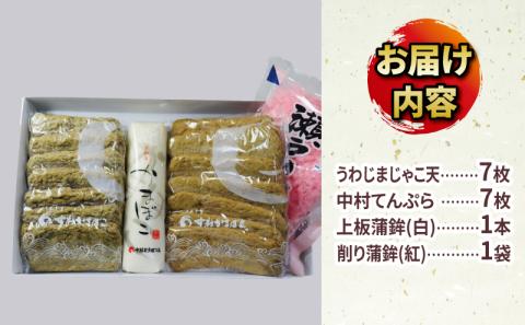 じゃこ天 天ぷら かまぼこ 蒲鉾 詰め合わせ Aセット 中村かまぼこ店 削り蒲鉾 すり身 練り物 冷蔵 惣菜 フライ てんぷら 天ぷら かま天 かまぼこ 揚げかまぼこ 蒲鉾 カマボコ グルメ 贈り物 練り物 練物 郷土料理 おつまみ 加工品 特産品 愛媛 宇和島 C012-013001