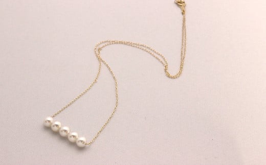 【アコヤ真珠】 パール ネックレス 5粒 4.5-5.5mm Yamashita-Pearl アクセサリー ギフト akoya A180-021006