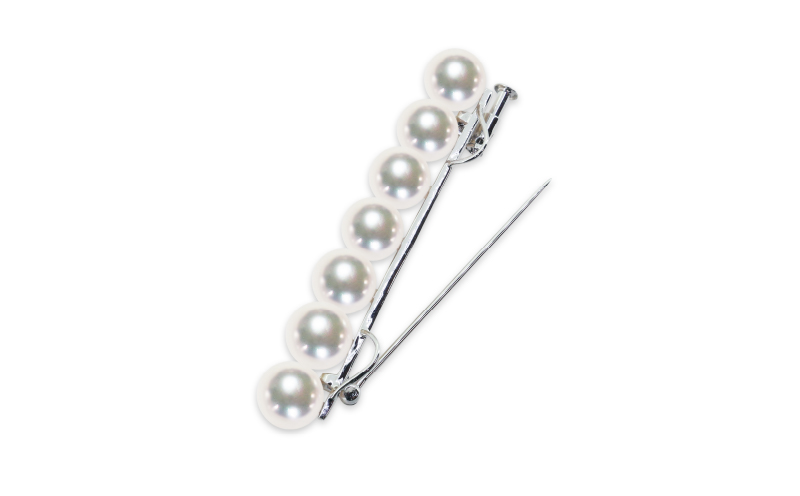 真珠 ブローチ 7.5mm 7珠 天成真珠 パール A250-114017
