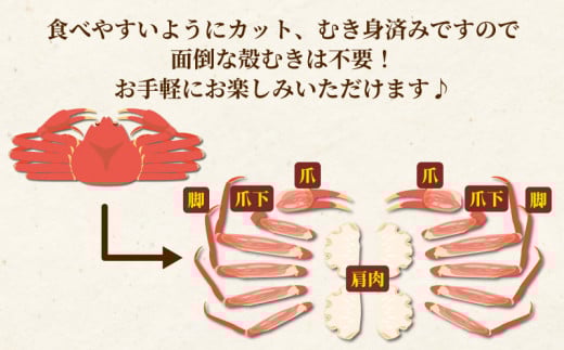 蟹  ボイル ずわいがに むき身 セット 総重量 約 1kg ニューバーク 本ズワイガニ カニ kani むき身 ポーション 茹で D016-116007