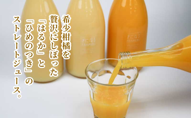 みかんジュース 果汁100% ストレート 柑橘ジュース 2種 720ml × 4本セット つばさ農園 ジュース 飲料 柑橘 みかん 蜜柑 はるか ひめのつき ストレートジュース 100%ジュース 果物 くだもの mikan 愛媛みかん 愛媛蜜柑 フルーツ 数量限定 国産 愛媛 宇和島 H012-048018