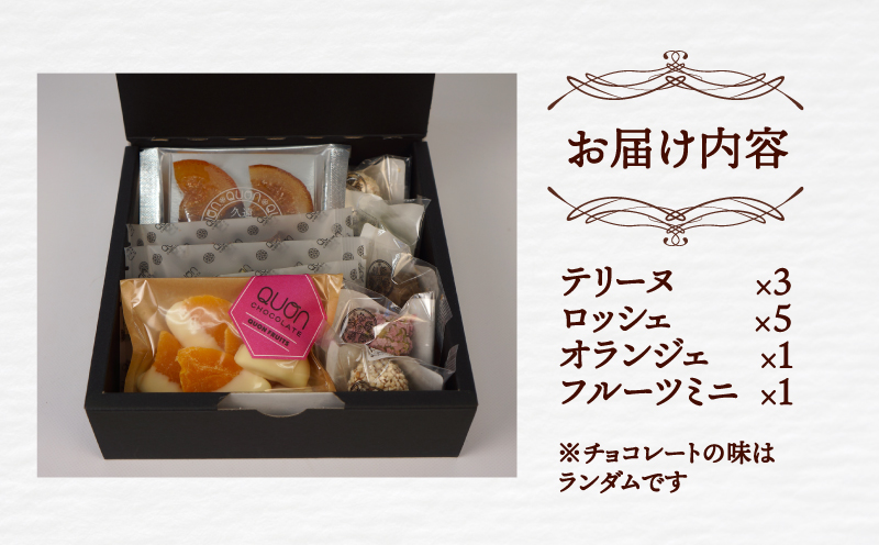 チョコ セット 久遠チョコレート おすすめBOX テリーヌ ロッシェ フルーツミニ オランジェ おまかせ チョコ チョコレート フルーツ 焼き菓子 洋菓子 菓子 お菓子 スイーツ ギフト プレゼント 詰め合わせ  愛媛 宇和島 J010-167004