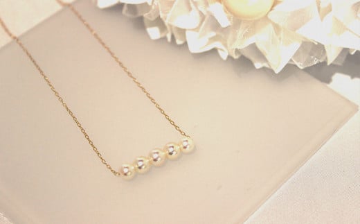 【アコヤ真珠】 パール ネックレス 5粒 4.5-5.5mm Yamashita-Pearl アクセサリー ギフト akoya A180-021006