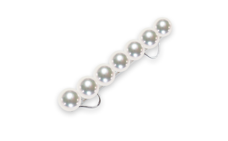 真珠 ブローチ 7.5mm 7珠 天成真珠 パール A250-114017