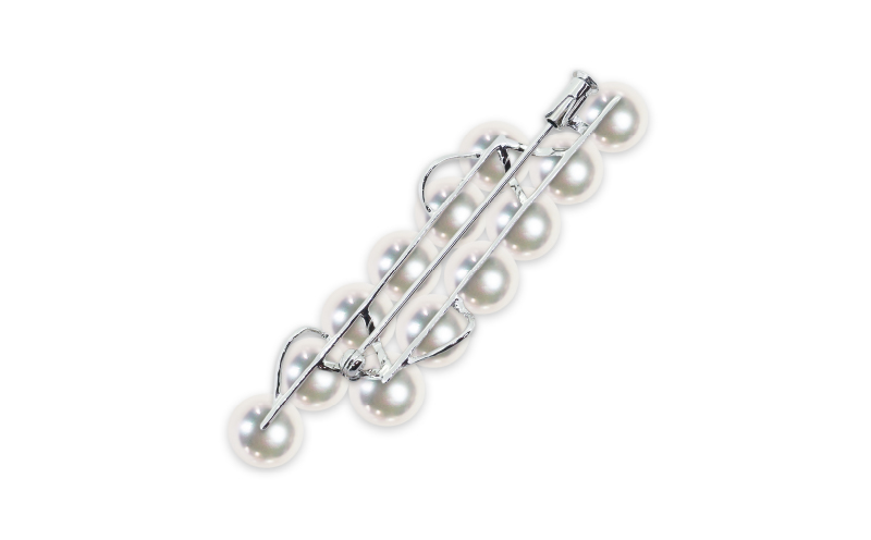 真珠 ブローチ 7.5mm 12珠 天成真珠 パール A375-114016