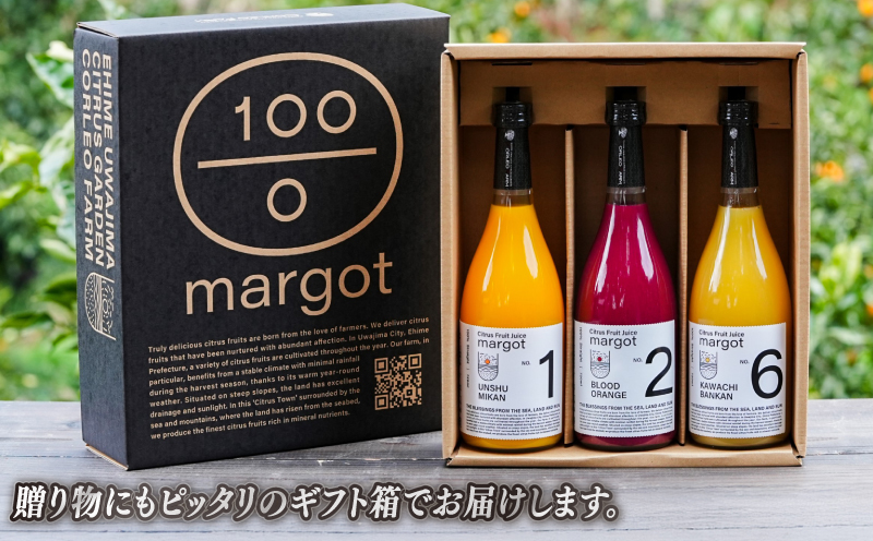 みかんジュース 飲み比べ 3本 セット 720ml × 3本 コルレオファーム シトラスフルーツ 100% ジュース ストレートジュース みかん 温州みかん ブラッドオレンジ 河内晩柑 柑橘 蜜柑 果物 フルーツ 農家直送 産地直送 数量限定 国産 愛媛 宇和島 H018-145016