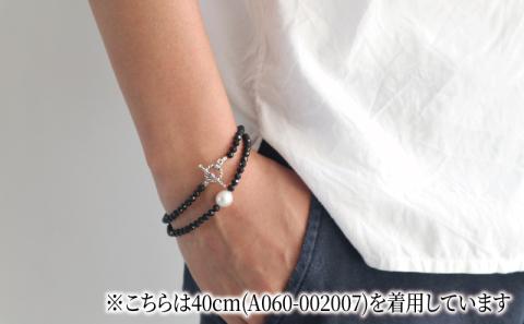 パール 2WAY チョーカー ブレスレット オニキス 38.5cm 暁工房 ネックレス 真珠 アクセサリー アコヤ真珠 ファッション カジュアル 冠婚葬祭 国産 愛媛 宇和島 A060-002006