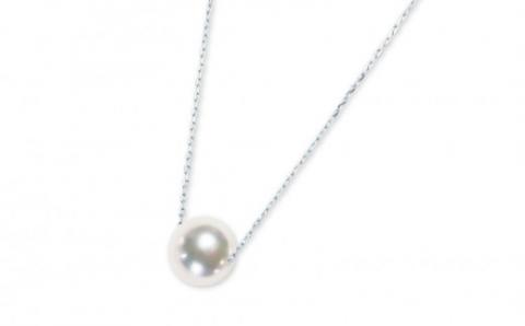 真珠 スルー ペンダント 8.0mm プラチナ 天成真珠 パール A088-114011