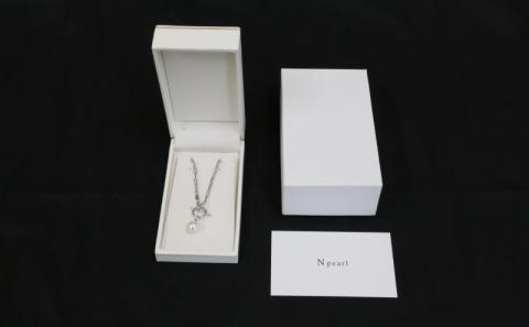 マンテルチェーン パールネックレス 8.5-9.0mm Npearl シルバー アクセサリー アコヤ真珠 パール ネックレス ファッション 特産品 国産 真珠 愛媛 宇和島 A080-166001