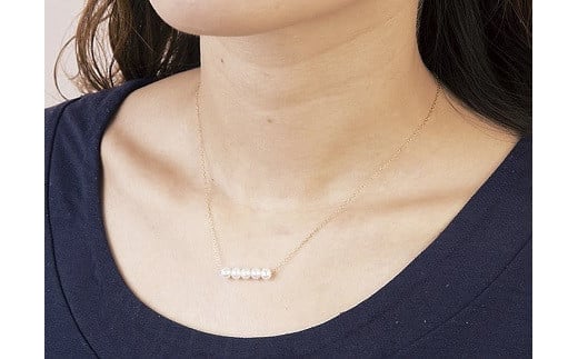 【アコヤ真珠】 パール ネックレス 5粒 4.5-5.5mm Yamashita-Pearl アクセサリー ギフト akoya A180-021006