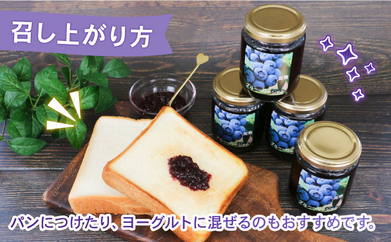 ブルーベリー ジャム 自家製 250g ×4個 計1kg 夢萬開 ブルーベリージャム berry 手作り 瓶 果物 くだもの フルーツ デザート ポリフェノール パン 朝食 ヨーグルト アイス お菓子 おすすめ アレンジ 農家直送 産地直送 数量限定 国産 愛媛 宇和島 J015-105002