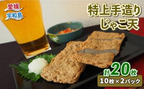 特上 手作り じゃこ天 計 20枚 10枚 × 2 パック 小林フーズ 手造り すり身 冷蔵 プレゼント ギフト 惣菜 練り物 練物 さつま揚げ 蒲鉾 かまぼこ フライ おでん 具 出汁 小分け 郷土料理 酒 おつまみ 肴 魚肉加工品 特産品 国産 愛媛 宇和島 C012-070002