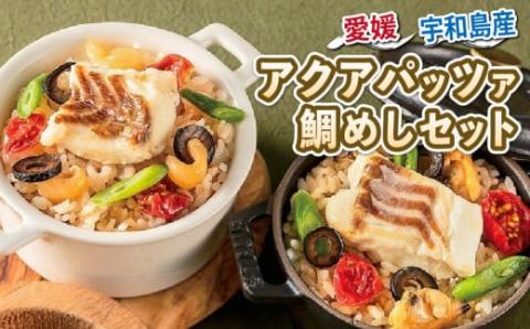 ＼10営業日以内発送／ 鯛めし アクアパッツァ セット あさり 3個 あこや貝 3個 コバヤ 真鯛 マダイ 鯛 たい あこや 貝 トマト ガーリック 魚介 魚貝 惣菜 お惣菜 冷凍 冷凍食品 温めるだけ 電子レンジで温めるだけ 人気 洋風 レンチン解凍 簡単 ごはん ご飯 愛媛 宇和島 D020-059002