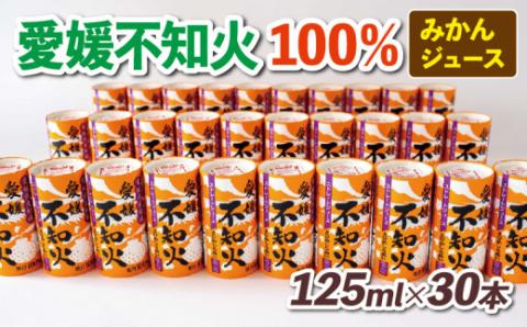【100%ジュース】 みかん 不知火 100% 125ml ×30本 愛工房 蜜柑 mikan ストレート 紙パック 柑橘 国産 愛媛 宇和島 H020-034003