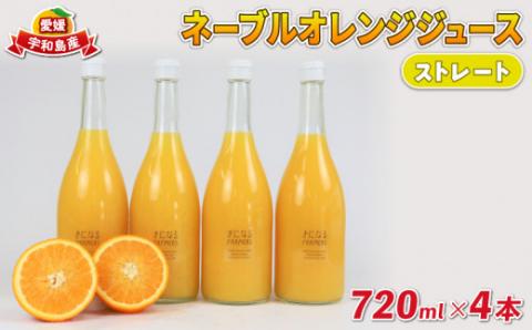 みかんジュース 果汁100% ストレート ネーブルオレンジ ジュース 720ml × 4本 誉農園 ジュース 飲料 柑橘 みかん 蜜柑 オレンジ ストレートジュース 100%ジュース 果物 くだもの mikan 愛媛みかん フルーツ 数量限定 国産 愛媛 宇和島 H012-138004