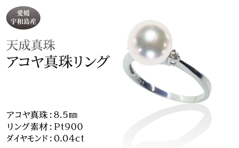 真珠 リング 8.5mm 天成真珠 パール A530-114020