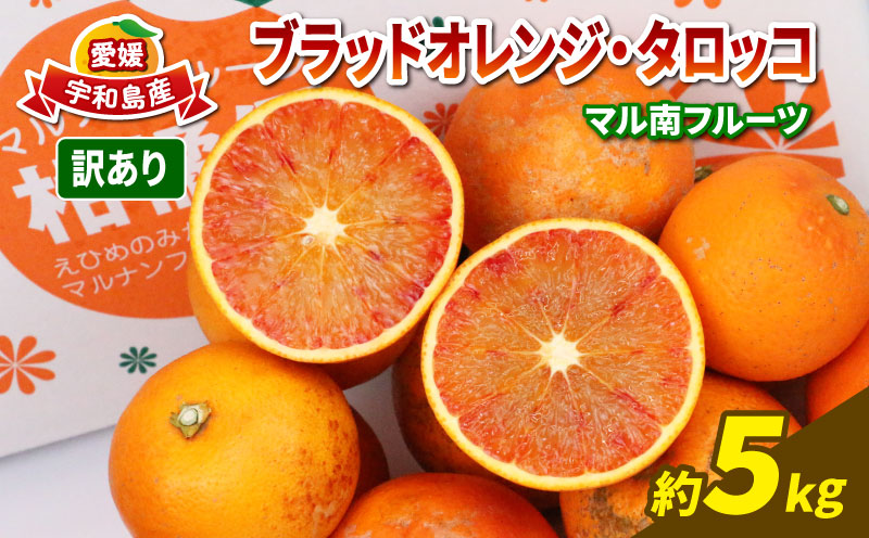 訳あり ブラッドオレンジ タロッコ 5kg サイズ 不揃い マル南フルーツ 先行予約 果物 オレンジ フルーツ 柑橘 みかん 国産 愛媛 宇和島 産地直送 農家直送 数量限定 B010-106011