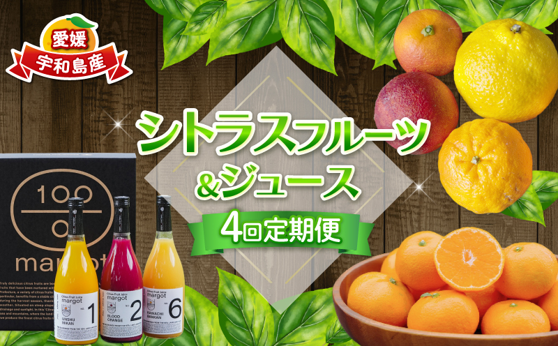 シトラス フルーツ ジュース 4回 定期便 コルレオファーム 南柑20号 ブラッドオレンジ モロ 甘平 はるか ポンカン タロッコ せとか 清見 不知火 詰め合わせ 愛媛ミカン 愛媛みかん みかん 柑橘 蜜柑 mikan 温州 果物 くだもの 温州蜜柑 産地直送 数量限定 先行予約 国産 愛媛 宇和島 B052-145019