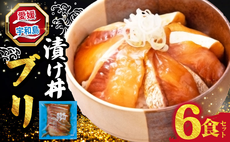 海鮮丼 ブリ 漬け丼 6食 南予ビージョイ 鰤 buri 刺身 お刺身 刺し身 漬け 漬丼 丼 丼ぶり 海鮮 人気 海の幸 魚介 人気加工品 冷凍 小分け パック お手軽 便利 産地直送 国産 愛媛 宇和島 D010-150023