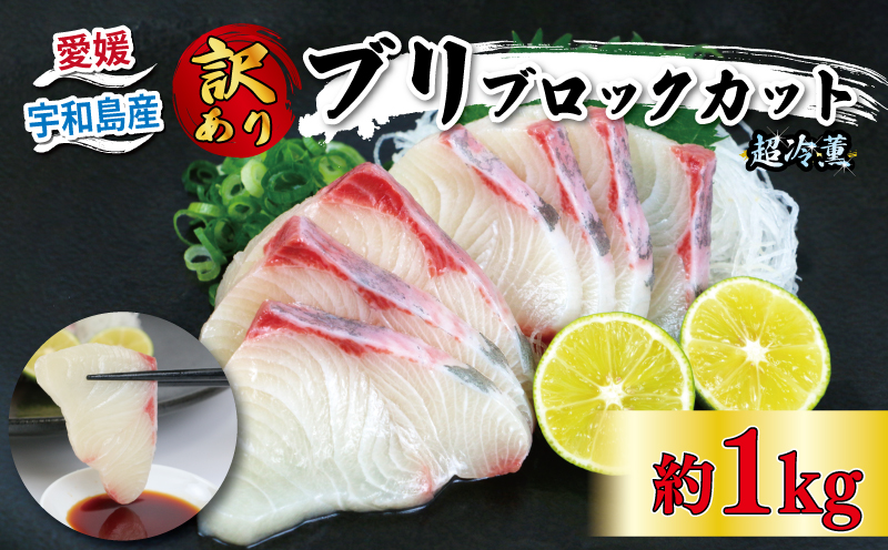鰤 訳あり 超冷薫 加工 ブリ ブロック カット 1kg オンスイ ぶり buri 新鮮 刺身 お刺身 しゃぶしゃぶ 鍋 ぶりしゃぶ 漬け丼 タタキ アレンジ 魚介 人気 海鮮 海産物 急速冷凍 特許技術 養殖 真空 パック 加工品 国産 愛媛 宇和島 D015-159017