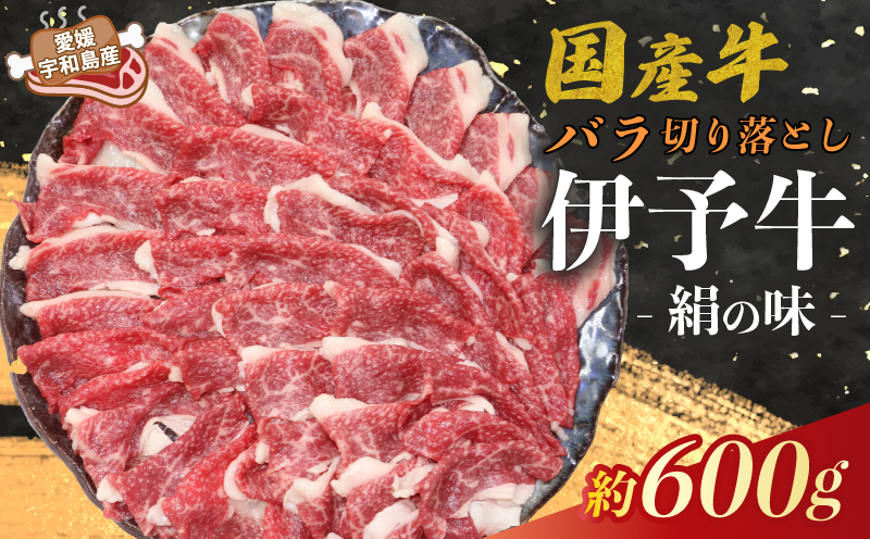 国産牛 バラ 切り落とし 600g 伊予牛 「 絹の味 」 氏原精肉店 牛 牛肉 ぎゅうにく お肉 肉 ブランド牛 高級 niku にく おにく 切落し すき焼き すきやき しゃぶしゃぶ 鍋 焼肉 牛丼 カレー アレンジ 美味しい 冷凍 産地直送 数量限定 特産品 国産 愛媛 宇和島 E015-190002
