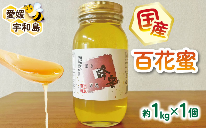 国産はちみつ 百花蜜 1kg 宇和島農産 純国産はちみつ 瓶 蜜 人気ハチミツ 国産純粋はちみつ 非加熱 はちみつ 蜂蜜 ハニー 百花蜂蜜 百花はちみつ 純粋はちみつ 生はちみつ 天然はちみつ 産地直送 国産 愛媛 宇和島 F020-132010