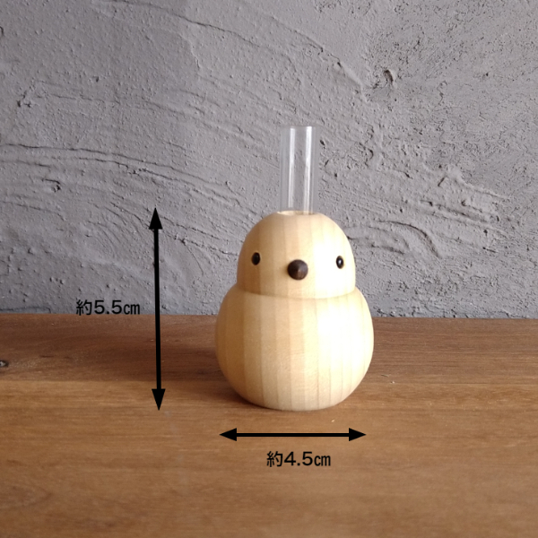 インテリア 天然木 シマエナガの一輪挿し 韓国 北欧 一輪挿し 花器 花 フラワーアレンジメント 飾り 暮らし スタイル 天然木 無垢材 新築 自宅 雑貨 木製雑貨 伊予市｜B07