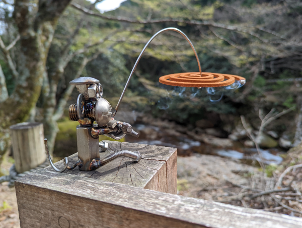 【181welding】蚊取り線香ホルダー（キャン吉）蚊取り線香　アウトドア　キャンプ　グランピング　ハンドメイド　ステンレス　オブジェ｜D13