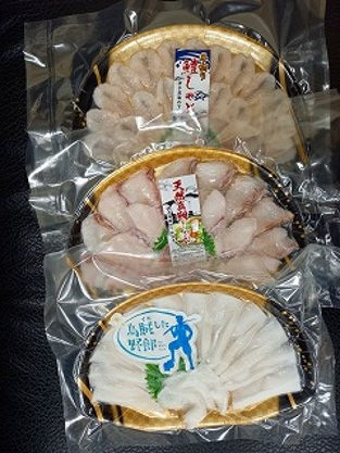 刺身 冷凍 鱧 鯛 イカ うお!づくし三種 鍋 しゃぶしゃぶ 天然 海鮮 魚介 産地直送 伊予市 愛媛県産 国産 下灘 |B103