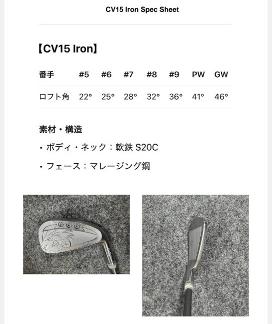 ゴルフ ゴルフクラブ アイアンセット エミリッドバハマ CV15 フジクラトヴィルシャフト ぶっ飛び オーダーメイド アイズファクトリー｜F44