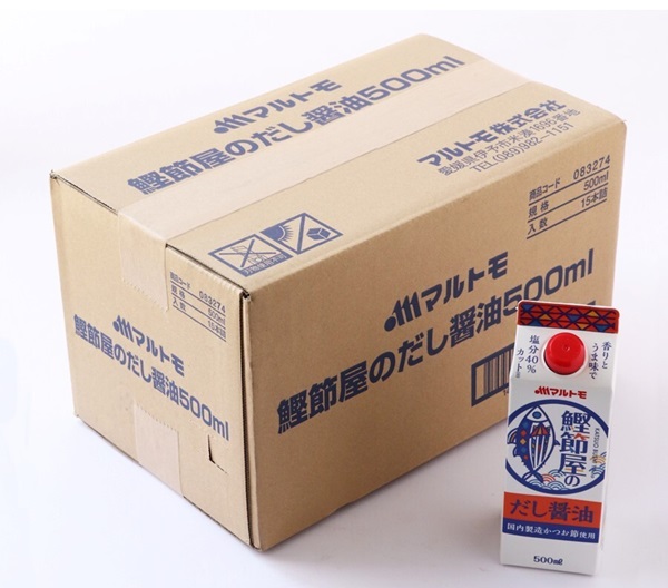 鰹節屋のだし醤油 500ml（×4本） 醤油 マルトモ かつお節 出汁 ダシ だし 伊予市｜A84