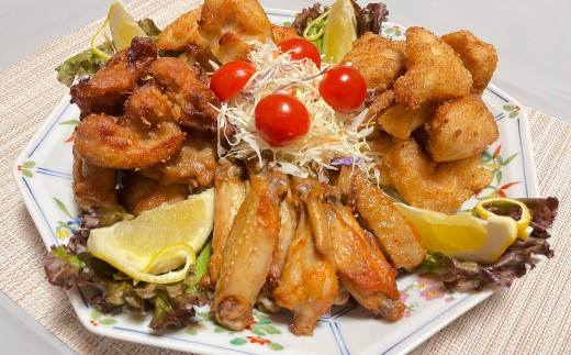 唐揚げ 冷凍 国産 4種セット ムネ ささみ もも 手羽中 惣菜 揚げ物 鶏 鶏肉 愛媛県産 Bejoy｜B78