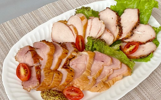 スモークチキン 国産 4個セット ムネ モモ ギフト 贈答用 松山どり 惣菜 鶏 鶏肉 愛媛県産 Bejoy｜B79