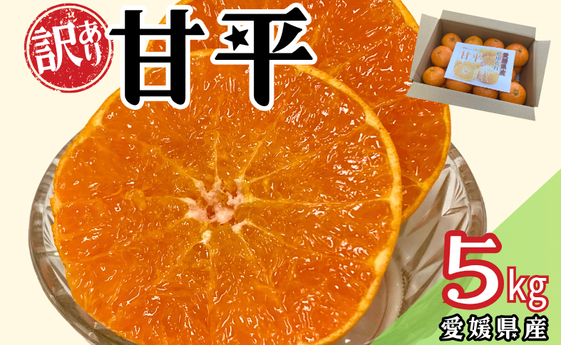 訳あり 甘平 5kg ご家庭用 人気 数量限定 先行予約 みかん 愛媛 柑橘 【2026年1月下旬以降順次発送】 | B151