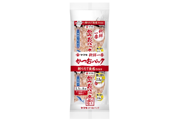 ヤマキ 新鮮一番使い切りかつおパック 12g（1.5g×８袋）×20Ｐ かつおぶし 使いきり 削り節 トッピング 冷奴｜B287