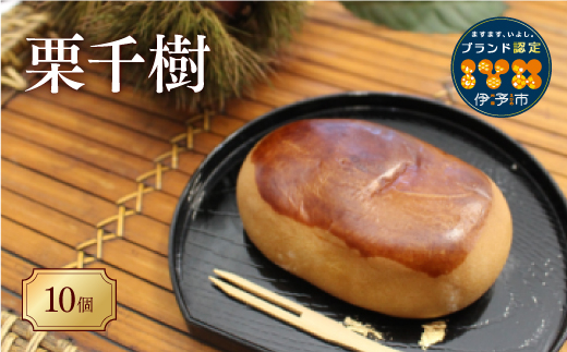 栗まんじゅう 栗千樹 中山栗 10個 まんじゅう屋久保 栗丸ごとブランド認定 黄身あん 地元食材 和菓子 スイーツ 愛媛 伊予市  国産 | B89