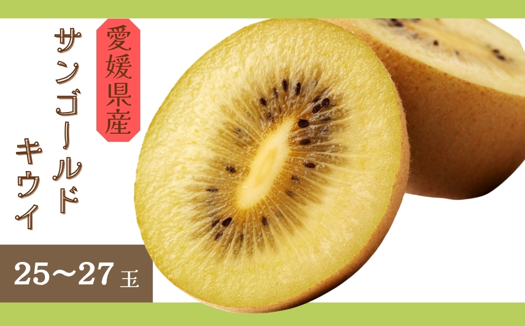 キウイ 愛媛 サンゴールドキウイ 25~27玉入り 数量限定 伊予市｜B90