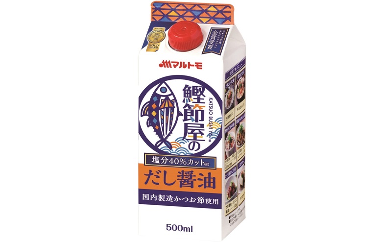 鰹節屋のだし醤油 500ml（×15本）  醤油 マルトモ かつお節 出汁 ダシ だし 伊予市｜B392